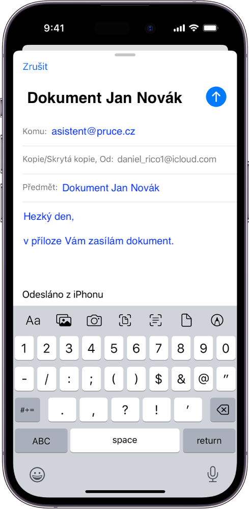 2. Odešlete na e-mail: asistent@pruce.cz